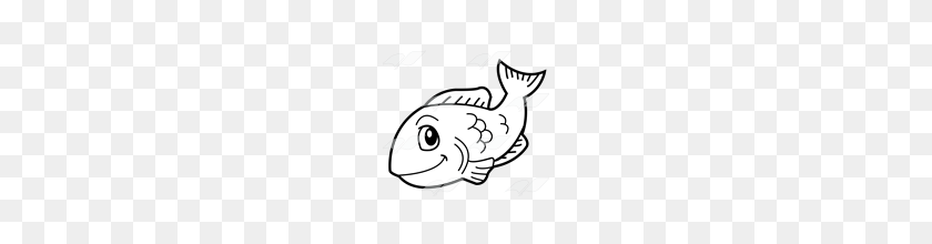 160x160 Gold Fish Clipart Goldfish Outline - Fish Clipart Outline
