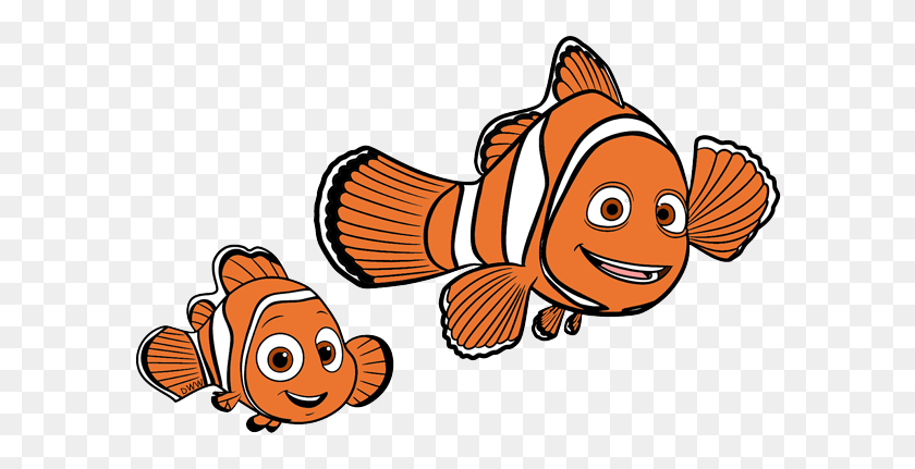 600x371 Gold Fish Clipart Nemo Fish - Cola De Pescado Clipart