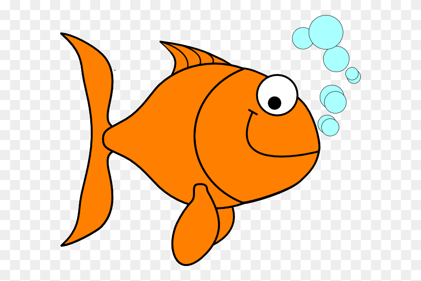 600x502 Золотая Рыбка Крошечная Рыбка - Био Клипарт