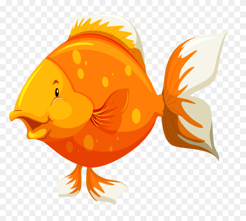 1600x1430 Золотая Рыбка Клипарт Под Морем - Под Водой Клипарт