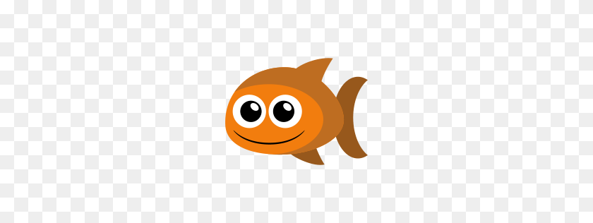 256x256 Значок Золотая Рыбка Плоский Набор Иконок Животных Мартин Беруб - Золотая Рыбка Png
