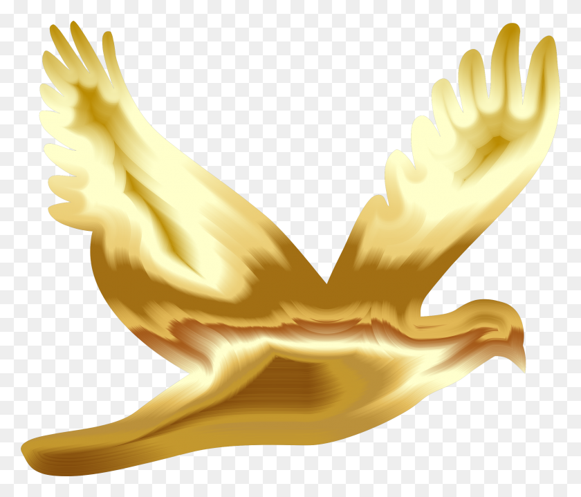 2322x1964 Gold Flying Dove Silhouette No Background Icons Png - Gold Background PNG