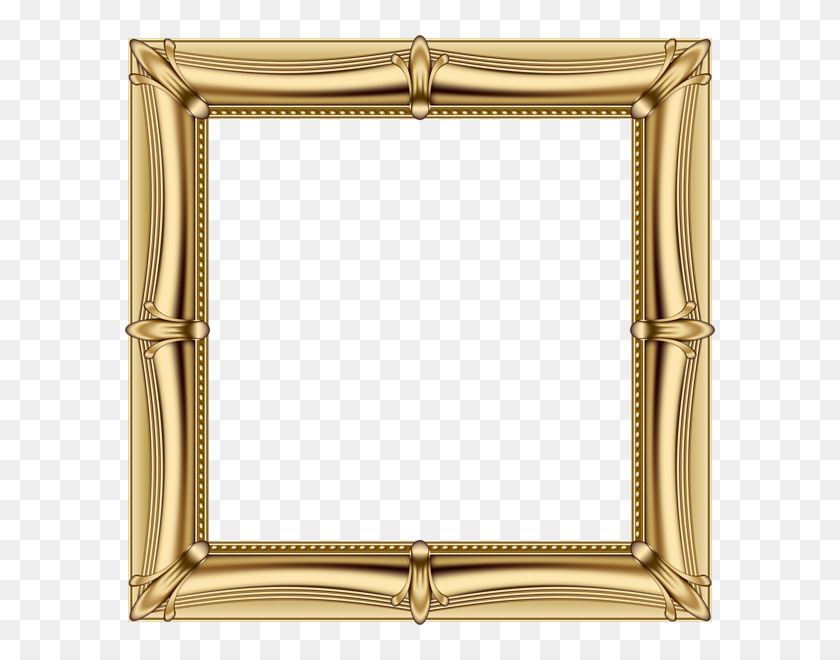600x600 Gold Frame Png Transparent Clip Art - Picture Frame Clipart