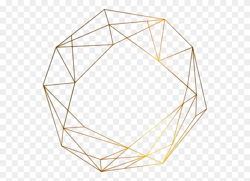 552x550 Gold Geometric Shapefreetoedit - Geometric Shape PNG