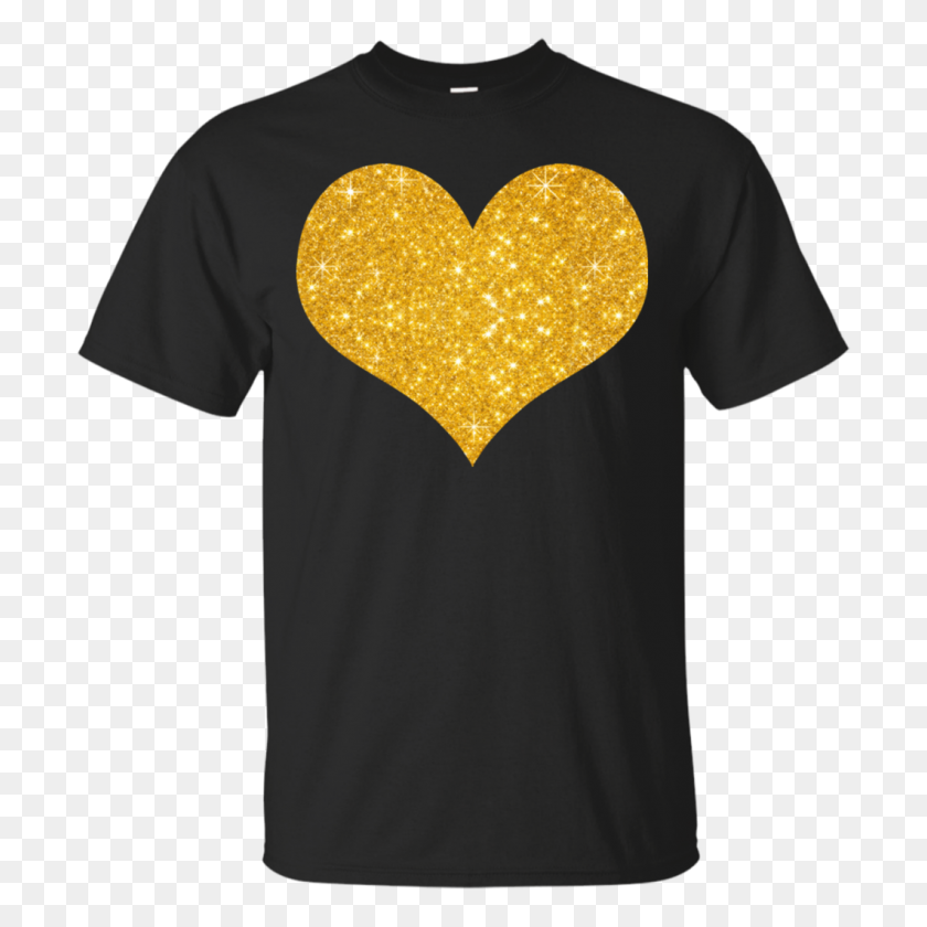 1060x1060 Gold Glitter Heart - Gold Glitter PNG