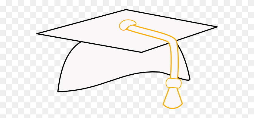 600x332 Gold Graduation Cap Clip Art - Blue Graduation Cap Clipart