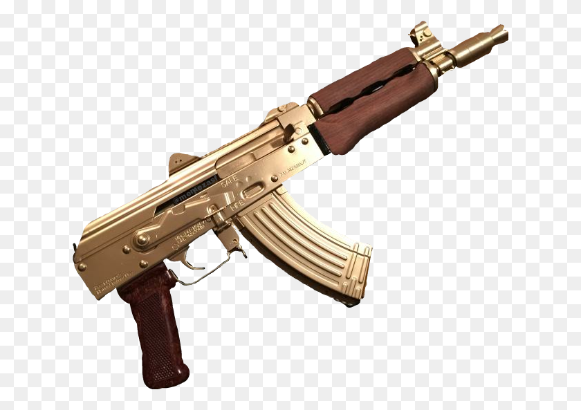 630x533 Gold Gun Guns Machine Draco Pistola Memezasf - Draco PNG