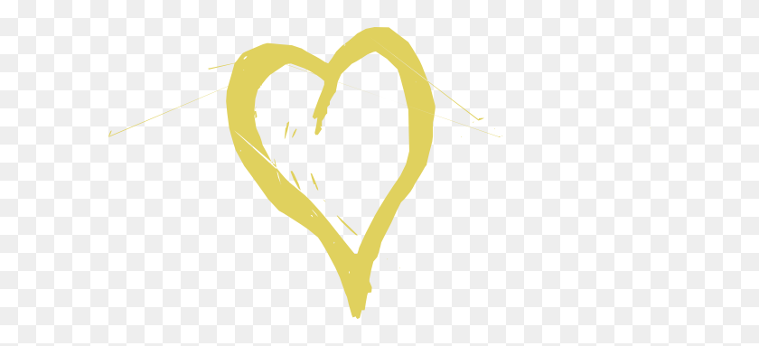 600x323 Gold Heart Clip Art - Gold Heart PNG