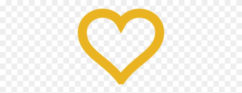 300x262 Gold Heart Png Clip Arts For Web - Gold Heart Clipart