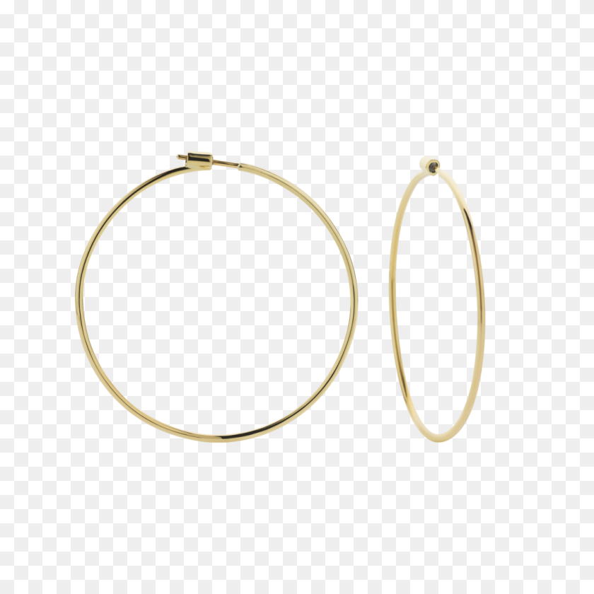 1024x1024 Gold Hoop Earring Png Png Image - Earring PNG