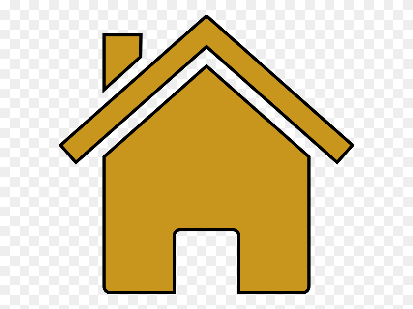 600x568 Gold House Png, Clip Art For Web - Gold PNG