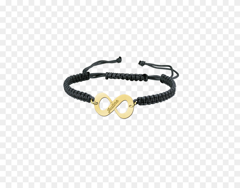 600x600 Gold Infinity Bracelet Shamballa Black - Bracelet PNG