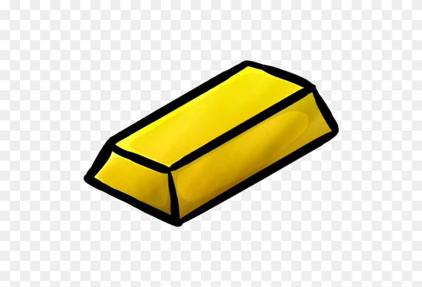 512x512 Золото, Значок Слитка - Золотой Прямоугольник Png