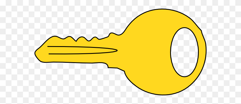 600x303 Gold Key Clip Art - Door Lock Clipart