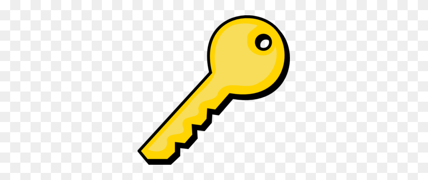 299x294 Gold Key Clip Art - Golden Key PNG