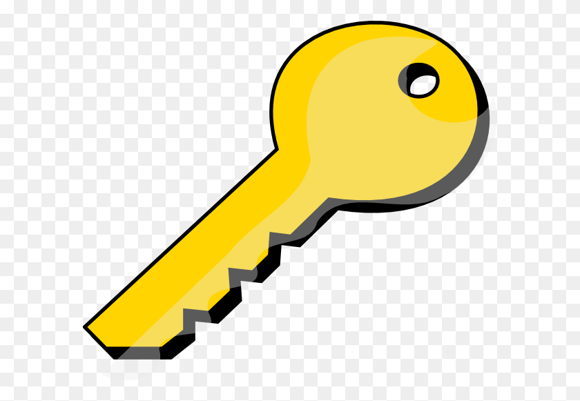 600x521 Gold Key Clip Art - Key Clipart