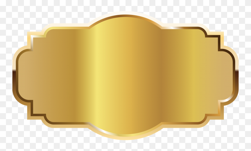 6216x3568 Gold Label Template Clipart Png - Metal PNG