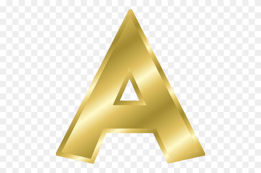 480x496 Золотая Буква Png - Золотой Треугольник Png