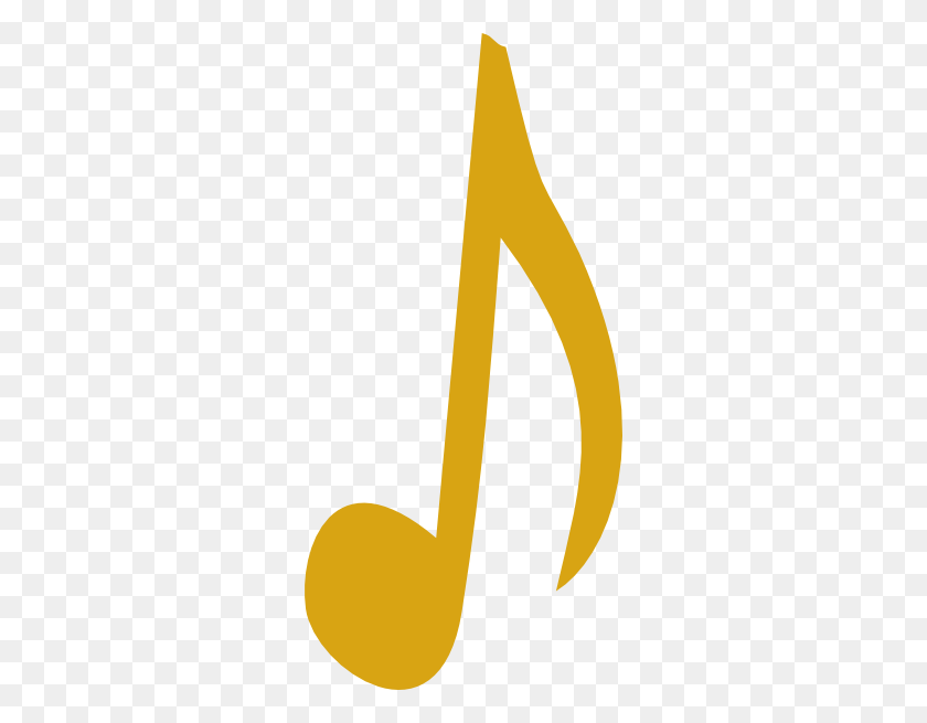 288x595 Gold Music Notes Clipart - Music Notes Clipart PNG