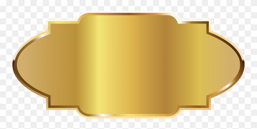 6304x2937 Gold Name Plate Png - Gold Plate PNG