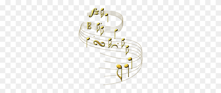 244x296 Gold Notes Png - Music Notes PNG Transparent