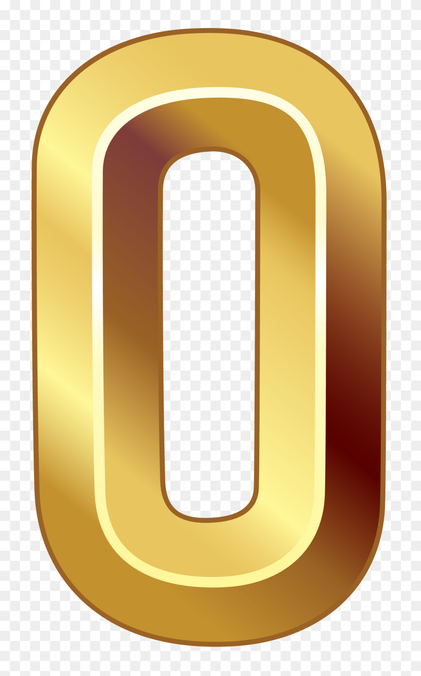 1554x2572 Gold Number Zero Png Clipart - PNG Gold
