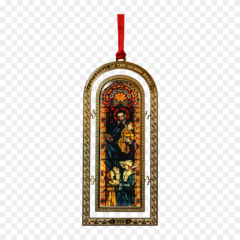 2000x2000 Gold Plated Brass Ornament With Flat Back Stained Glass - Stained Glass PNG