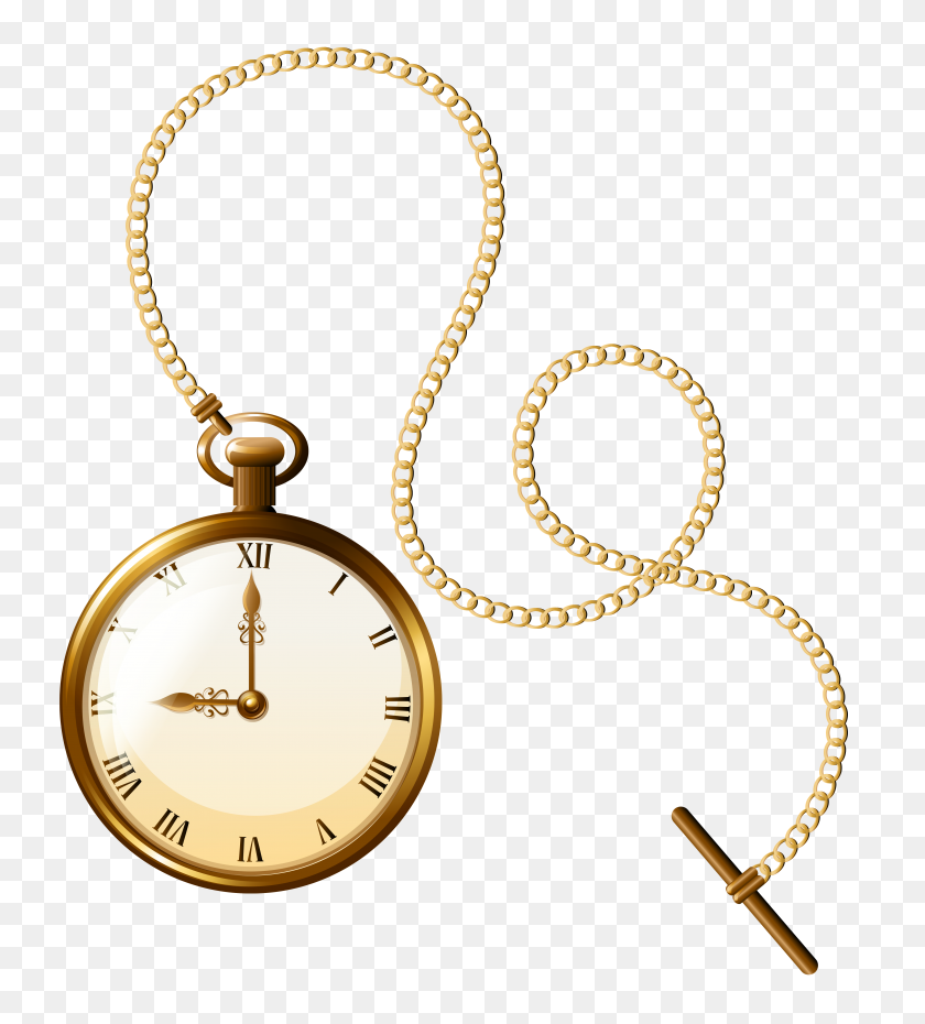 5127x5719 Reloj De Bolsillo De Oro Png Clipart - Pocket Clipart