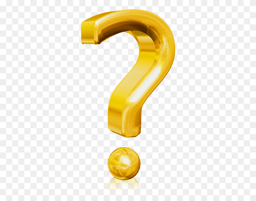 310x599 Gold Question Mark - Question Marks PNG