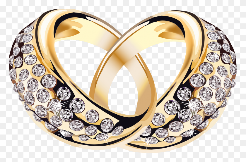 1754x1112 Gold Ring With Diamonds Png Image - PNG Diamond