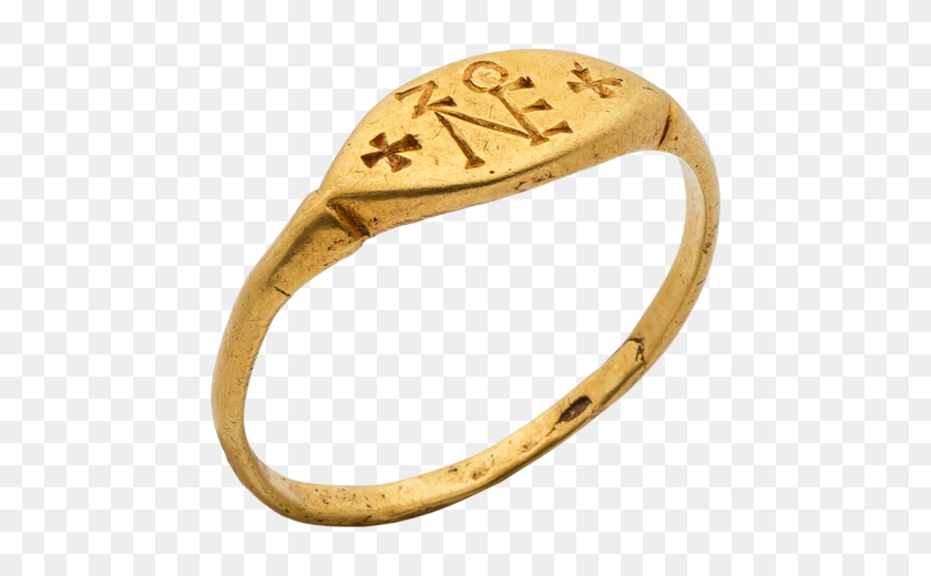 460x460 Gold Ring With The Monogram Of Zeno - Gold Ring PNG