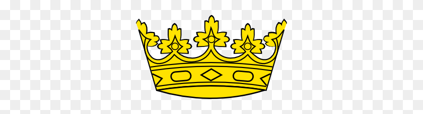 300x168 Gold Royal Crown Clipart - Royal Clipart