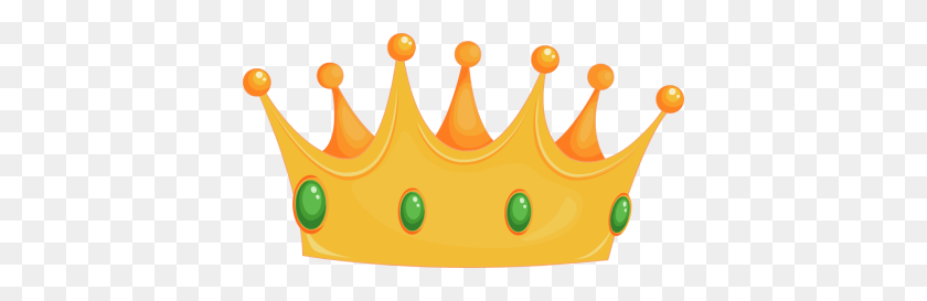 Gold Royal Crown With Emerald - Gold Lips Clipart