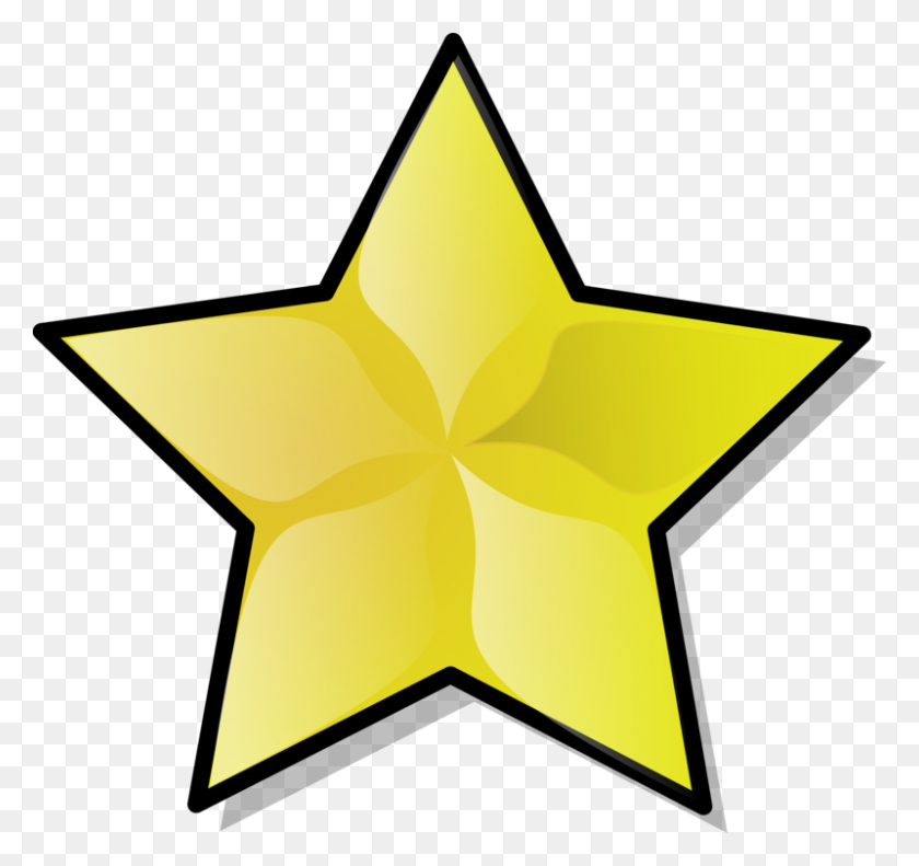 800x750 Gold Shape Star Line Circle - Star Shape Clipart