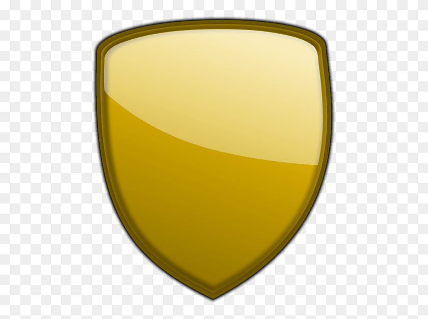 480x567 Gold Shield Png - Gold Shield PNG
