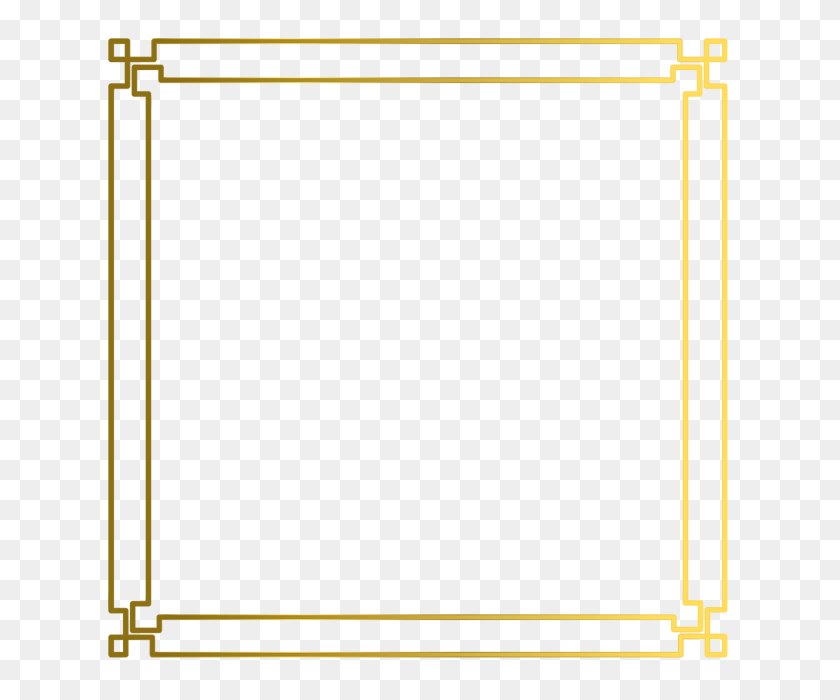 640x640 Золотая Простая Рамка Вектор, Золото, Вектор, Рамка Png - Простая Рамка Png