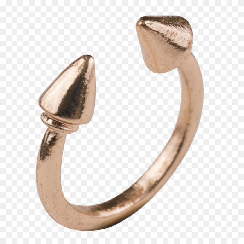 1024x1024 Gold Spiked Ring - Nose Ring PNG