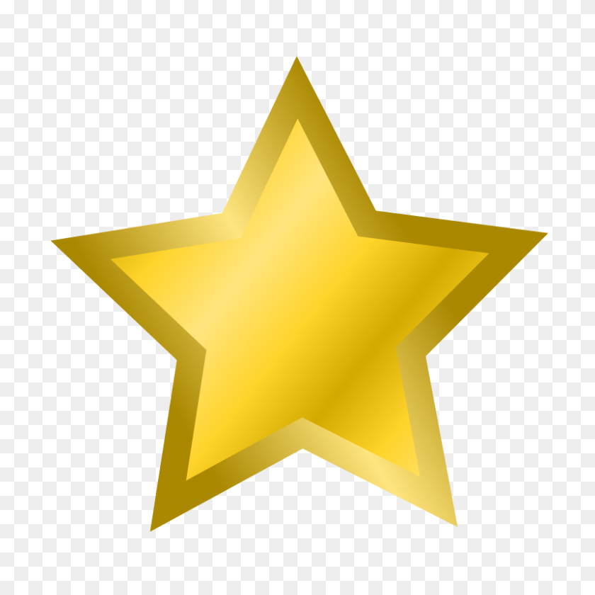 800x800 Gold Star Clip Art - Match Clipart