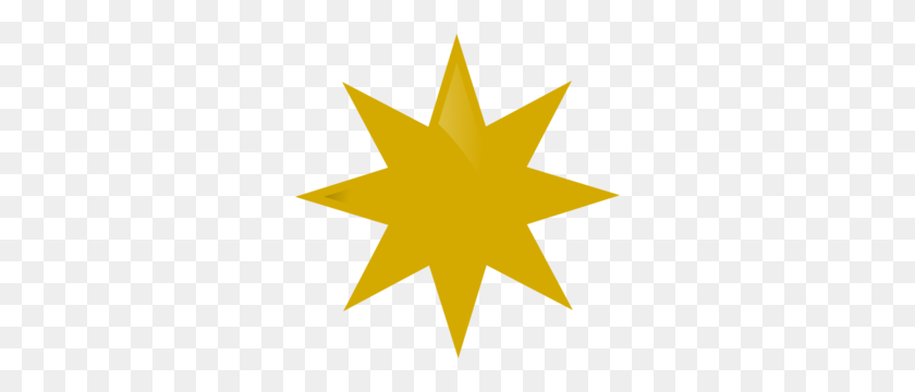 300x300 Золотая Звезда Клипарт - Звезда Стикер Png