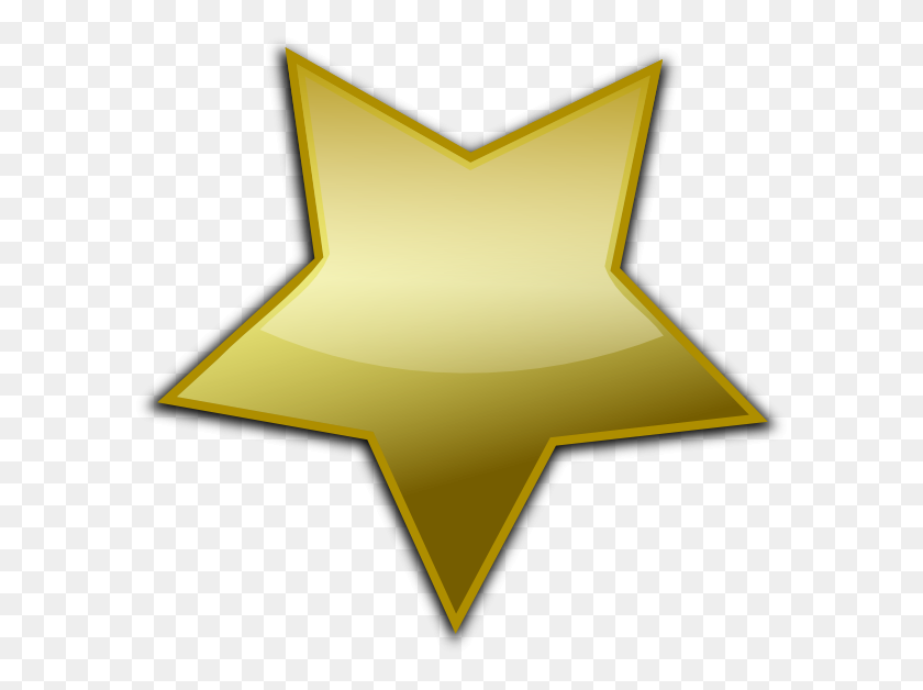600x568 Золотая Звезда Картинки - Золотая Стрелка Клипарт