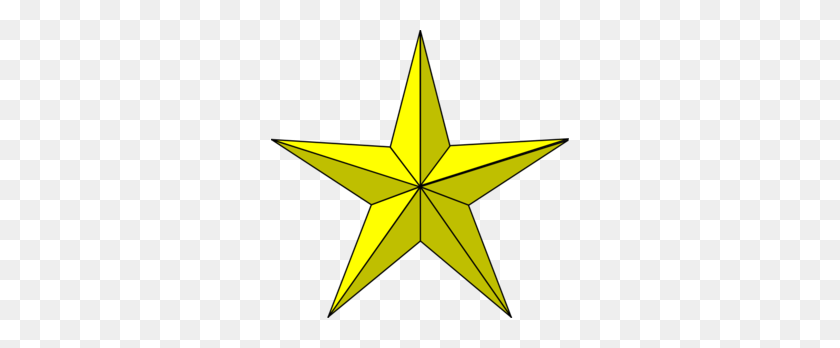 298x288 Gold Star Clip Art - Gold Star Clip Art Free