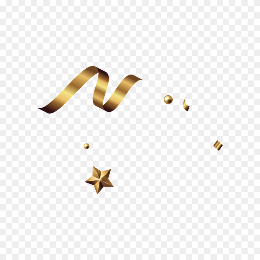 1024x1024 Gold Star Decoration Vector Free Png Download Png Vector - Golden Stars PNG