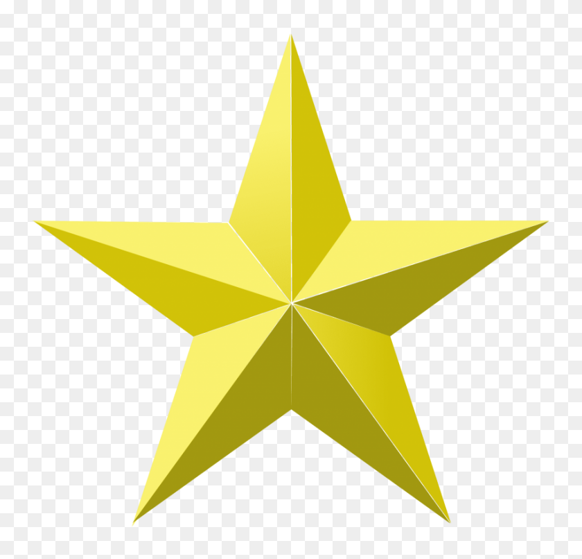850x814 Gold Star Png - PNG Gold