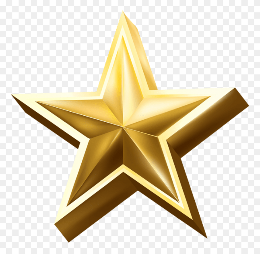 850x828 Gold Star Png - Golden Star PNG