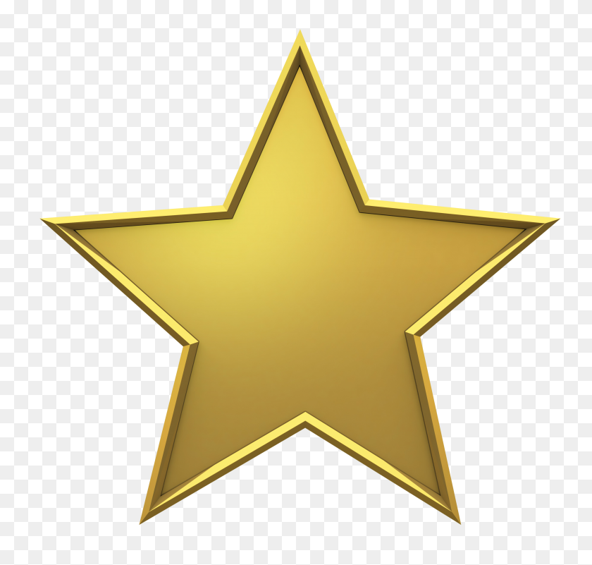 3580x3402 Gold Star Png Image - Gold Sticker PNG