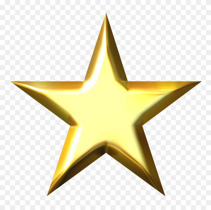 1000x1000 Gold Star Png Picture - Star Sticker PNG