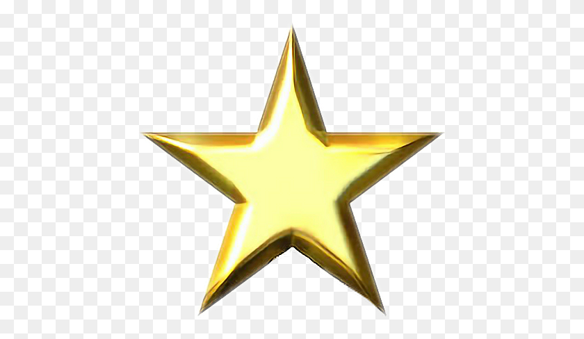 444x428 Gold Star Stargold Goldstar Shine Yellow Yellowstar - Gold Shine PNG