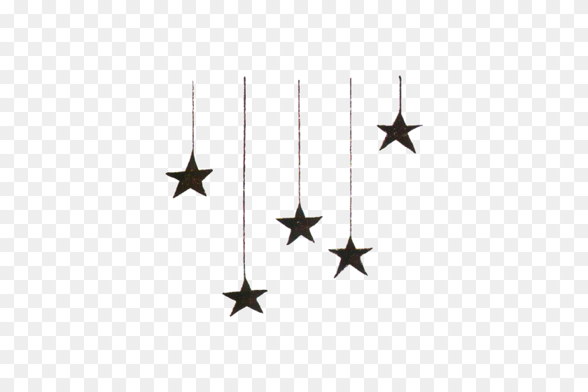 500x500 Наклейки Золотая Звезда Tumblr, Вы Пробовали - Висячие Звезды Клипарт