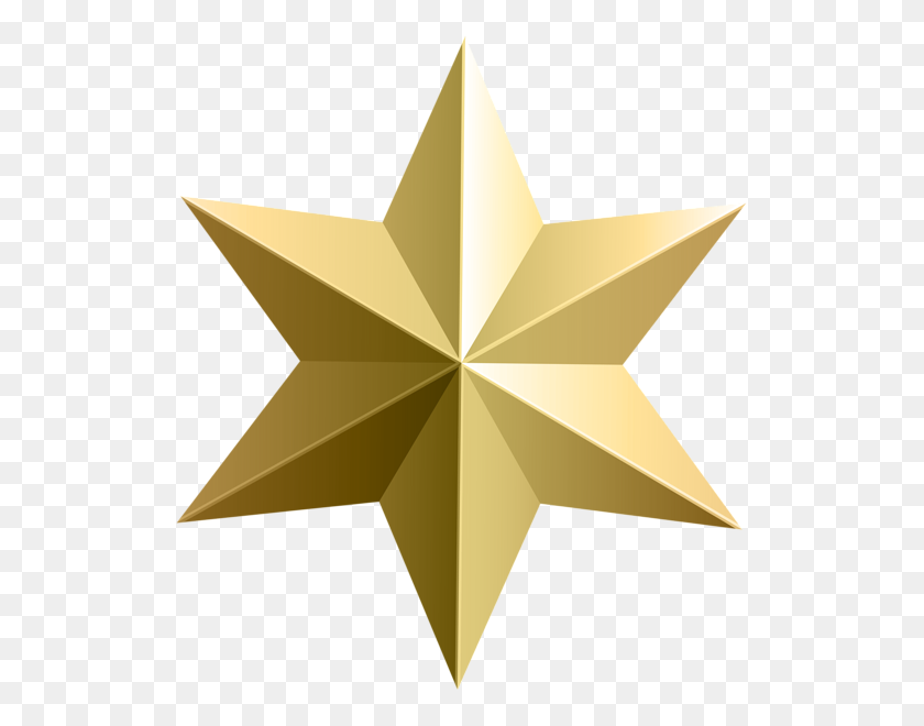 523x600 Gold Star Transparent Png Clip Art Image - Gold Star Clipart