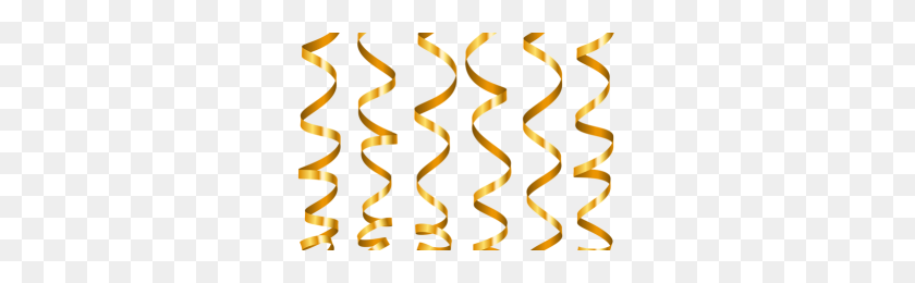 300x200 Gold Streamers Png Png Image - Streamers PNG